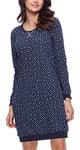 Merry Style Chemise de Nuit Vêtement d'Intérieur Femme MS10-180 (Navy Étoiles, S)