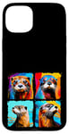 iPhone 15 Plus Otter Pop Art Colorful Drawing Painting Case