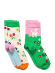 2-Pack Kids Poodle & Flowers Socks Sockor Strumpor Multi/patterned Happy Socks