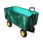 Varan Motors - TC1840 Chariot de jardin XXL, remorque à main, avec bâche, cotés amovibles, Max 600Kg