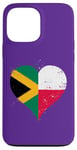 iPhone 13 Pro Max Vintage Flag in Heart for Jamaica Poland A Jamaican Polish Case