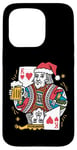 Coque pour iPhone 15 Pro King Of Hearts With Beer Jeu de cartes vintage pour amateur de bière