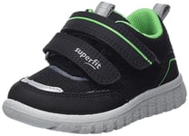 Superfit Sport7 Mini Sneaker, Black Green 0020, 3 UK