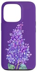 Coque pour iPhone 13 Pro Lavande, violet, rose, fleurs florales, botaniques