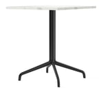 Audo Copenhagen - Harbour Column Dining Table 4-star - Black/Off White - 70x60 cm - Spisebord - Norm Architects - Svart,Hvit - Metall/Stein