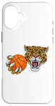 Coque pour iPhone 16 Plus Ballon de basket Jaguar Leopard Cheetah Panther