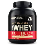 Optimum Nutrition Gold Standard 100% Whey, Poudre de Protéines pour Construction et Récupération Musculaire, avec Glutamine et Acides Aminés BCAA Naturels, Crème Glacée Vanille, 76 Portions, 2,28 kg