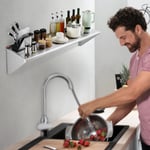 VEVOR Étagère Murale Tablette Flottante Inox 1219x457x63mm Charge 180kg Cuisine