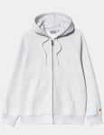 Carhartt WIP Chase Hooded Jacket - Ash Heather Colour: Ash Heather, Size: Large