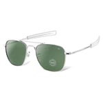 Flygsolglasögon Herr Dam 2023 Vintage Märke Designer Amerikanska Armén Militär Optiska Ao Solglasögon Oculos De Sol Masculino Cc（sliver-green）