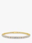 Jools by Jenny Brown Cubic Zirconia 51 Stone Tennis Bracelet, Gold