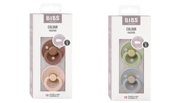 BIBS - Pacifier Colour 2 PACK - Sage/Cloud & Woodchuck/Blush - Size 1