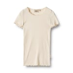 Wheat Rib T-Skjorte Katie Cream