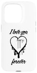 Coque pour iPhone 15 Pro I LOVE YOU FOREVER – Cœur graffiti