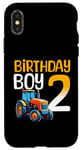 Coque pour iPhone X/XS Tracteur agricole pour 2e anniversaire garçon 2 ans