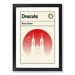 Big Box Art Book Cover Dracula Bram Stoker Framed Wall Art Picture Print Ready to Hang, Black A2 (62 x 45 cm)
