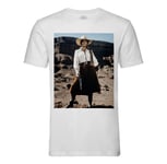 T-Shirt Homme Col Rond Femme Cowboy Western Revolver Photo De Film Original Vintage