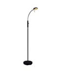 Vegas gulvlampe, 7W LED med dimmer, Sort - LAGERSALG