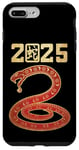 Coque pour iPhone 7 Plus/8 Plus Nouvelle année chinoise du serpent 2025 Zodiac lunaire