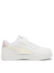 Puma Kid's Girls Caven 2.0 Holo Velcro Trainers - White Multi, White, Size 2 Older