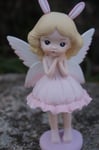 TPA015A      FIGURINE  BEBE FEE FAIRY FILLE ROSE   ANGE MANGA ENFANT   K-POP