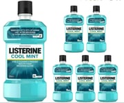 Listerine Mouthwash Cool Mint Antibacterial 500ml x 6