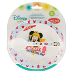 Elemed- Topolino e Pluto Mini Bol et cuillère Mickey Mouse, ST-44078, Multicolore