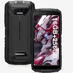 DOOGEE S41 Max(2024) Android 13 Rugged Smartphone - 16GB RAM+256GB ROM Mobile Phone, 6300mAh Battery, 5.5" HD+ Display, 13MP+8MP Camera, 4G LTE/Face Unlocked/IP68 Waterproof/NFC/OTG/GPS - Black