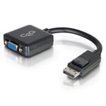 C2G 8in DisplayPort to VGA Adapter - DP to VGA Adapter Converter - Black - M/F - DisplayPort-kabel - 20.32 cm