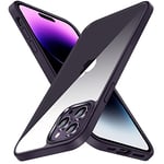 TENDLIN Coque Compatible avec iPhone 14 Pro Max Dos en Polycarbonate Rigide Transparent et Côtés en TPU Souple Etui Antirayures Ultra Fine Coque iPhone 14 Pro Max - Violet