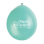 Assorted Color Happy Retirement Latex Balloons (22cm) Pack of 10 - Perfect for Farewell Parties & Retirement Events, Purple