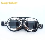 2024 Retro Moottoripyörälasit 100 % UV400 Glasses Vintage Moto Classic -lasit pyöräilylentäjälle Steampunk ATV Bike kuparikypärä