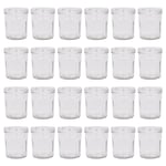 Argon Tableware Glass Jam Jars with Lids - 310ml - Pack of 24