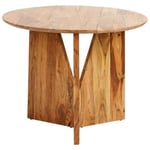 Table de salle à manger ronde en bois d'acacia clair 100 cm ARRAN