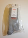 3 Pairs LEVI'S Mid Grey Melange Ankle Comfort Socks UK 6-8 | EU39/42 Regular Cut