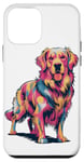 iPhone 12 mini Cute Colorful Golden Retriever Dog Art for Pet Lovers Case