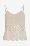 Vila - Linne viDan S/L Singlet Top - Beige