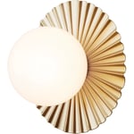 Liila Muuse Wall/Ceiling Lamp 200 mm, Nordic Gold / Opal