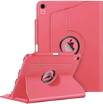 Coque Pour Ipad 10ème Génération 2022 10.9 Pouces - [Rangement De Stylet] Housse Rotative À 360° Étui Veille/Réveil Automatique Protection Ipad 10 2022,Rose(Q1672)