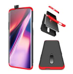 NOKOER Case for OnePlus Nord, 3 in 1 All Inclusive Anti-Fingerprint Phone Case, 360 degree protection [Slim] [Shockproof] [Frosted Material] Hard Cover - Reddish black