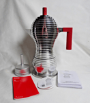 Alessi -  Pulcina Espresso Coffee Maker - 6 Cup - Red MDL02/6MCH R