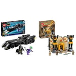 LEGO 76224 DC Batmobile: Batman vs. The Joker Chase Set, Iconic 1989 Batmobile Car Toy and 2 Minifigures & 77013 Indiana Jones Escape from the Lost Tomb Building Toy with Temple and Mummy Minifigure