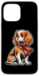 iPhone 13 Pro Max Cavalier King Charles Spaniel Dog Scarf Pumpkin Thanksgiving Case