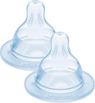 MAM Extra-Slow Flow Teats Size 0 SkinSoft Silicone Teats for Baby Bottles