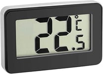 TFA Dostmann Thermomètre numérique LCD, 30.2028.01, thermomètre de refroidissement idéal, avec aimant et poignée, petit et maniable, noir
