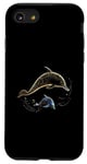 Coque pour iPhone SE (2020) / 7 / 8 Art De Maman Et Bébé Dauphin Pour Les Amoureux Des Dauphins