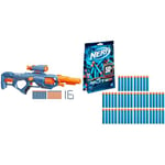 Lot Nerf Elite 2.0, Blaster Eaglepoint RD-8, Barillet 8 fléchettes, viseur et Canon Amovibles, 16 fléchettes + Recharge de 50 fléchettes