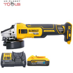 Dewalt DCG405 18V XR Brushless Angle Grinder 125mm + 1 x 5.0Ah Battery & Charger