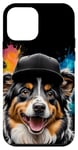 Coque pour iPhone 12 mini Berger Australien Casquette Snapback Chien Animaux Imprimé