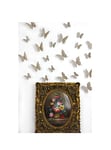 Stickers 3D - Kit de 12 Stickers Papillons 3D Marrons Clairs - Stickers Papillons pour Chambre - Sticker Mural Autocollants Bricolage Papillon Amovible Réutilisable pour Chambre Salon